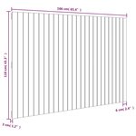 vidaXL Tête de lit murale Marron miel 166x3x110 cm Bois massif de pin