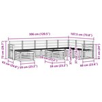 vidaXL Ensemble de canapés d'extérieur 9 pc Naturel