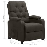 vidaXL Fauteuil Taupe Tissu