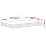 vidaXL Matelas à ressorts bonnell moyen 140x200 cm