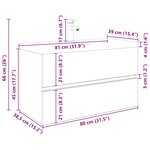 vidaXL Meuble lavabo avec bassin et robinet intégrés chêne artisanal