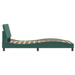 vidaXL Cadre de lit avec LED sans matelas vert foncé 100x200cm velours