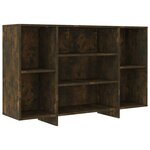 vidaXL Buffet chêne fumé 120x30x75 cm bois d'ingénierie