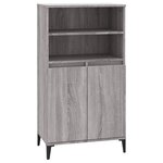 vidaXL Buffet haut Sonoma gris 60x36x110 cm Bois d'ingénierie