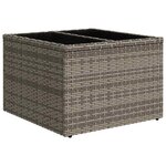 vidaXL Salon de jardin avec coussins 7 Pièces gris résine tressée