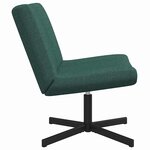 vidaXL Chaise pivotante Vert foncé 63 x 75 x 76 cm tissu