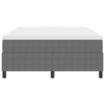 vidaXL Lit à ressorts Gris clair et blanc 160 x 200 cm