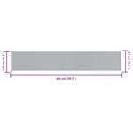 vidaXL Auvent latéral rétractable de patio 117x600 cm Gris