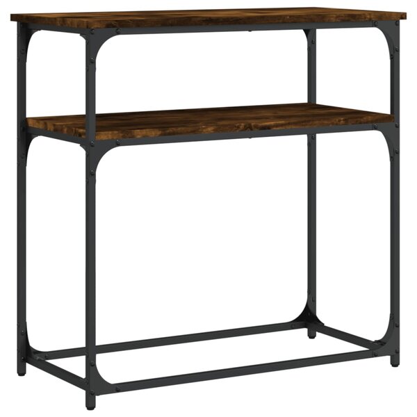 vidaXL Table console chêne fumé 75x35 5x75 cm bois d'ingénierie