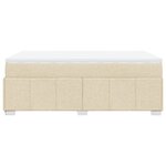 vidaXL Sommier à lattes de lit avec matelas crème 120x190 cm tissu