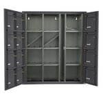 Bloc collectif Leabox  3x4  grade 3  simple face  extérieur  fixation murale  gris anthracite ral 7016 finition brillante