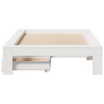 vidaXL Cadre de lit sans matelas blanc 100x200 cm bois de pin massif
