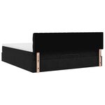 VidaXL Cadre de lit ottoman avec matelas noir 180x200 cm velours
