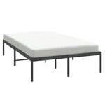 vidaXL Cadre de lit métal sans matelas noir 120x190 cm