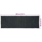 vidaXL Tapis de surface Rectangulaire Gris foncé 80 x 300 cm Jute
