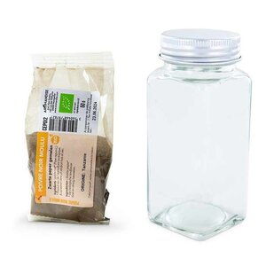 Flacon à épices poudreur + poivre noir moulu 50 g
