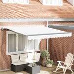 vidaXL Auvent Rétractable Automatique Blanc 300x250 cm