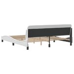 vidaXL Cadre de lit Dover blanc 180x200 cm similicuir