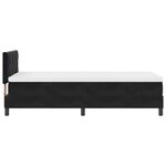 vidaXL Lit à ressorts avec matelas et LED Noir 90x190 cm Velours