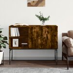 vidaXL Buffet chêne fumé 100x40x79 5 cm bois d'ingénierie