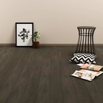 vidaXL Dalles de plancher autoadhésives 4 46 m² 3 mm PVC marron foncé