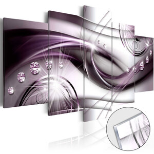 Tableau sur verre acrylique - violet glow [glass] l x h en cm 200x100