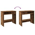 vidaXL Bureau style vieux bois 80x40x75 cm bois d'ingénierie