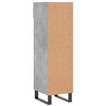 vidaXL Armoire à chaussures gris béton 30x35x105 cm bois d'ingénierie