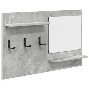 vidaXL Porte-manteau mural avec étagère Gris béton 90 x 10 x 50 cm
