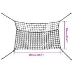 vidaXL Filets à foin 2 Pièces rectangulaire noir 150x90 cm PP