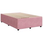 vidaXL Sommier à lattes de lit avec matelas rose 120x190 cm velours