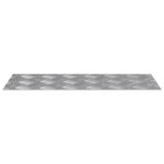 vidaXL Plaques à damier 2 Pièces Argent 50 x 20 cm Aluminium