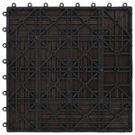 vidaXL Carreau de terrasse 11 Pièces Marron foncé 30 x 30 cm WPC