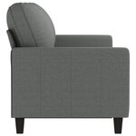 vidaXL Canapé à 3 places Gris foncé 180 cm Tissu