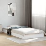 vidaXL Cadre de lit sans matelas blanc 100x200 cm bois d'ingénierie