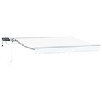 vidaXL Cadre de store manuel avec LEDs Blanc 3 5 x 2 5 m