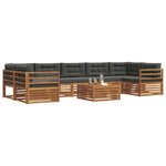vidaXL Ensemble de canapés d'extérieur 8 Pièces Naturel et Anthracite
