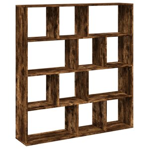 vidaXL Bibliothèque chêne fumé 132x29x141 5 cm bois d'ingénierie