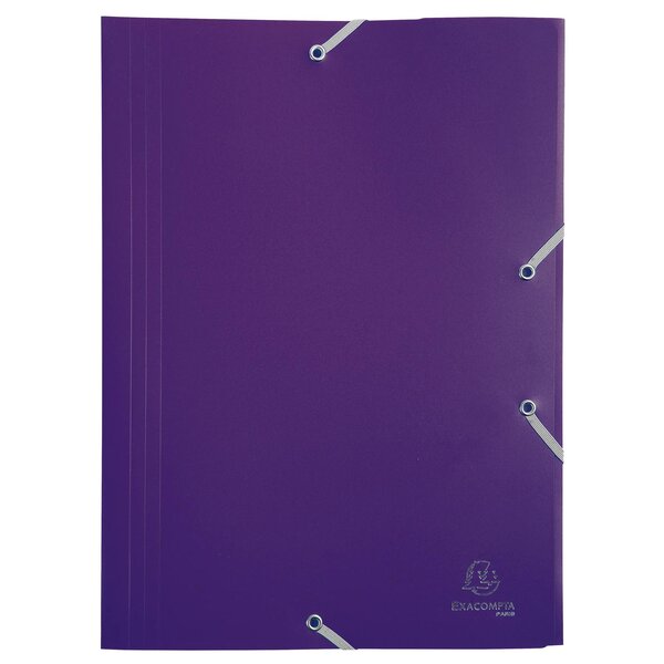 Chemise À Élastique 3 Rabats Polypropylène 4/10e Opaque Eco - A4 - Violet - X 30 - Exacompta