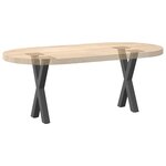 vidaXL Pieds de table basse en forme de X  2 pièces  anthracite  28 x (42-43) cm  acier