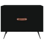 vidaXL Table basse Noir 50x50x40 cm Bois d'ingénierie