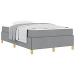 vidaXL Cadre de lit avec matelas Gris clair 120 x 190 cm tissu