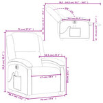 vidaXL Fauteuil de massage inclinable électrique rouge similicuir