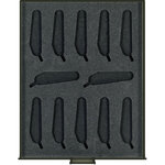 Vitrine pour présenter 12 couteaux Suisse Victorinox 84mm.