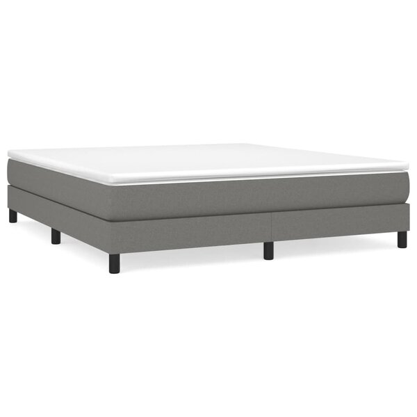 vidaXL Cadre de lit sans matelas gris foncé 160x200 cm tissu