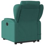 vidaXL Fauteuil inclinable de massage Vert foncé Tissu