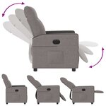 vidaXL Fauteuil inclinable électrique Taupe Tissu