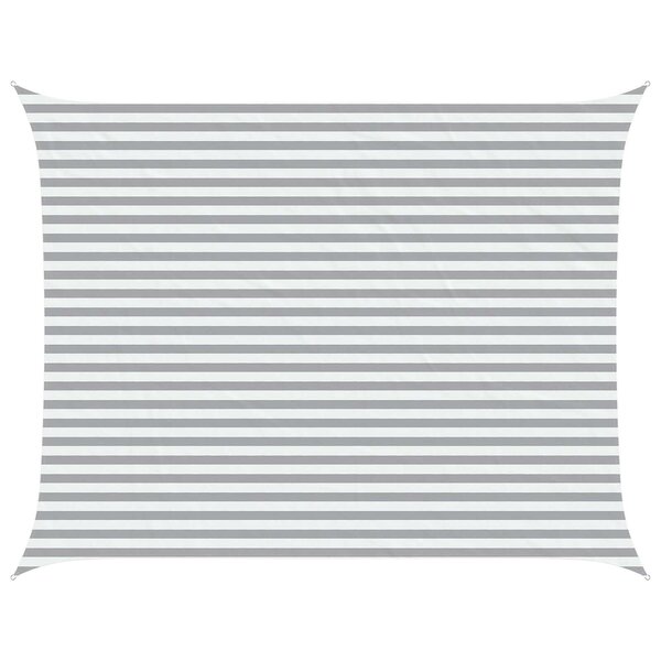vidaXL Voile d'ombre Gris clair et blanc 4 5 x 3 5 m