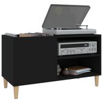 vidaXL Armoire à disques noir 84 5x38x48 cm bois d'ingénierie