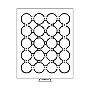Médaillier 24 compartiments circulaires pour 35 mm  teinte fumée.
